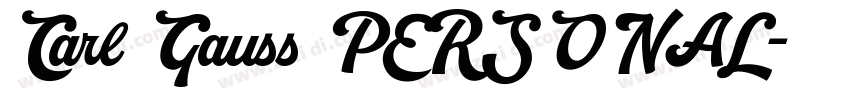 Carl Gauss PERSONAL字体转换